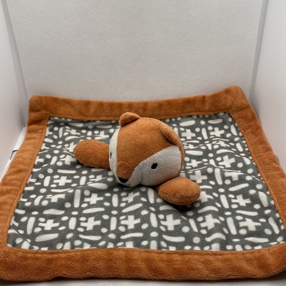Levtex Baby Fox Plush Lovey Security Blanket Stuffed Animal Geometric Toy - Picture 3 of 10